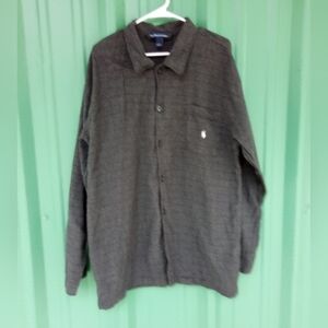 Men's Polo Ralph Lauren Gray Overshirt Shacket Shirt Jacket Size Large Unisex